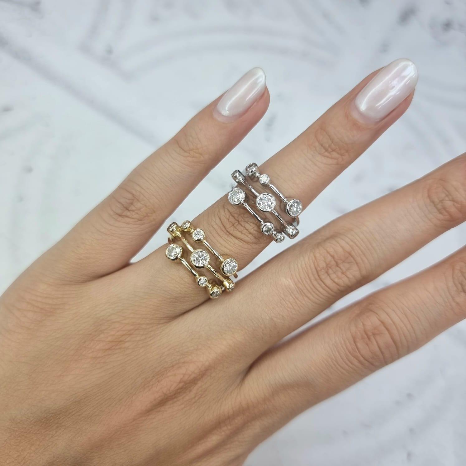 18CT GOLD BUBBLE STYLE DIAMOND RINGS – Jason Ralph Jeweller