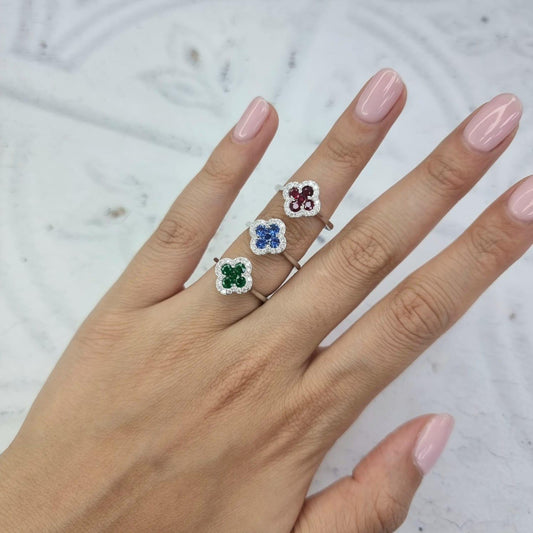 PLATINUM CLOVER RINGS